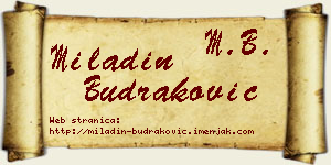 Miladin Budraković vizit kartica